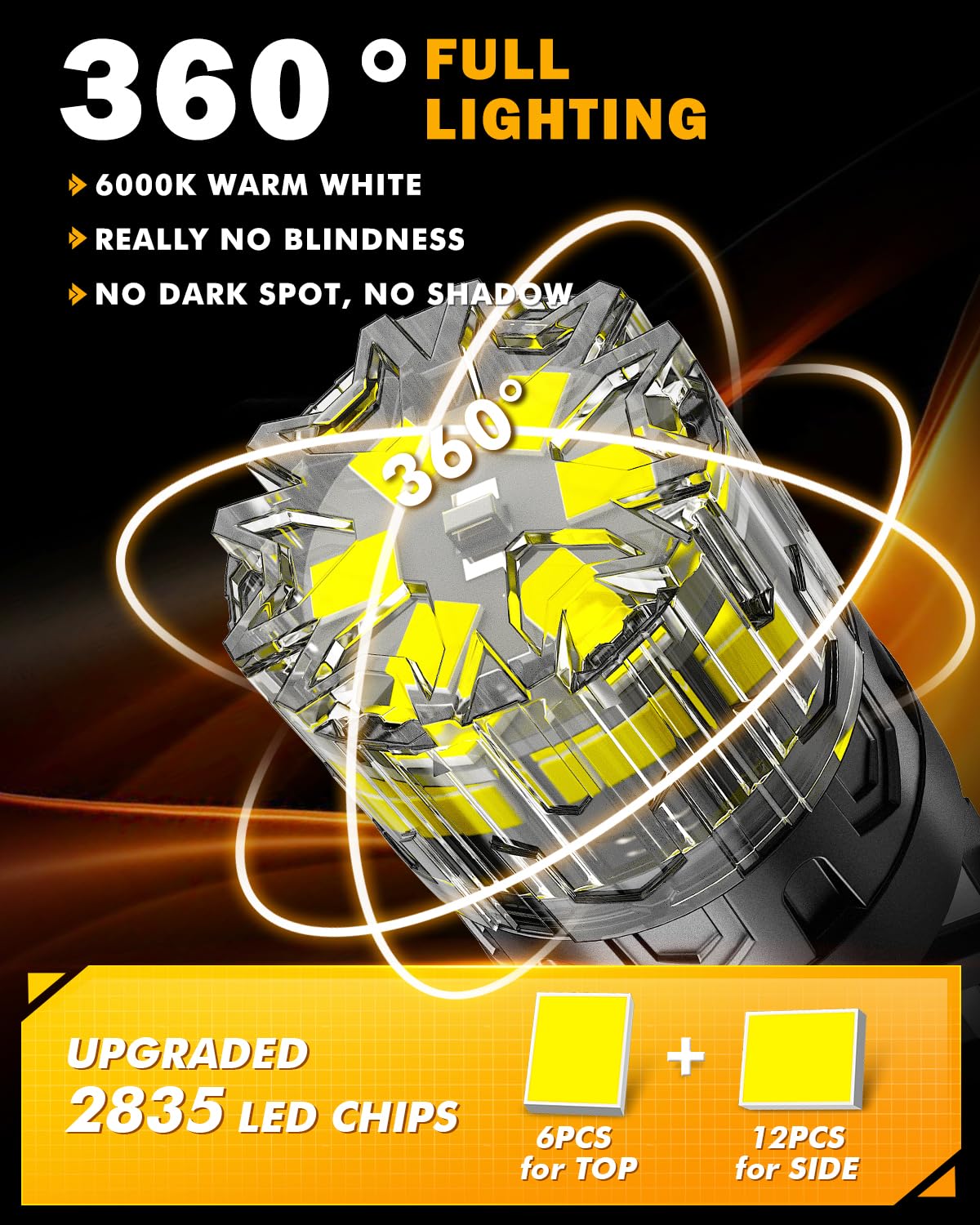 Auxbeam 2026 B2 Series 3157 LED Bulbs White Soft Light Long Life 400% Brighter T25 3157 3457 4157 Bulbs for Backup Reverse Lights DRL Parking Lights (Need Resistors for Brake or Turn Signal Light Use) - Image 3
