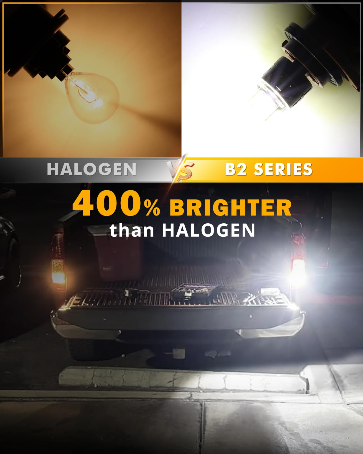 Auxbeam 2026 B2 Series 3157 LED Bulbs White Soft Light Long Life 400% Brighter T25 3157 3457 4157 Bulbs for Backup Reverse Lights DRL Parking Lights (Need Resistors for Brake or Turn Signal Light Use) - Image 4