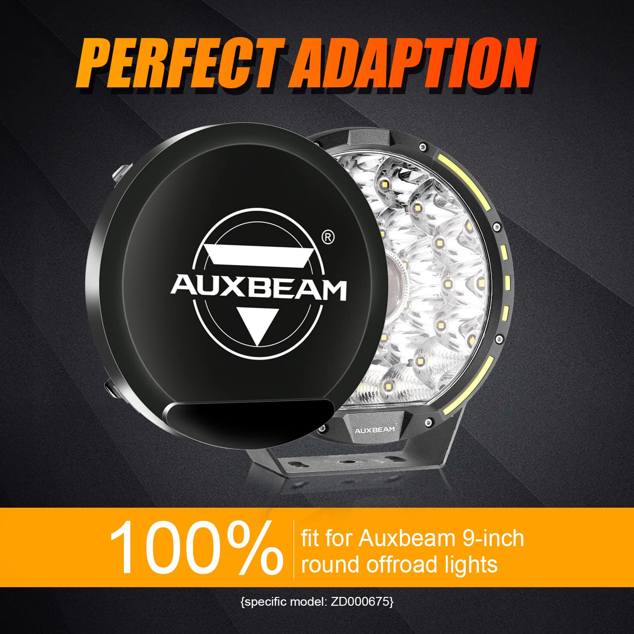 Auxbeam 360-PRO Series Bundle, 9" 270W Round Offroad Lights with 2PCS Black Light Covers, Spot Flood Combo Driving Light Bar Truck Pod Lights 4x4 Off-Road Lighting - Image 3