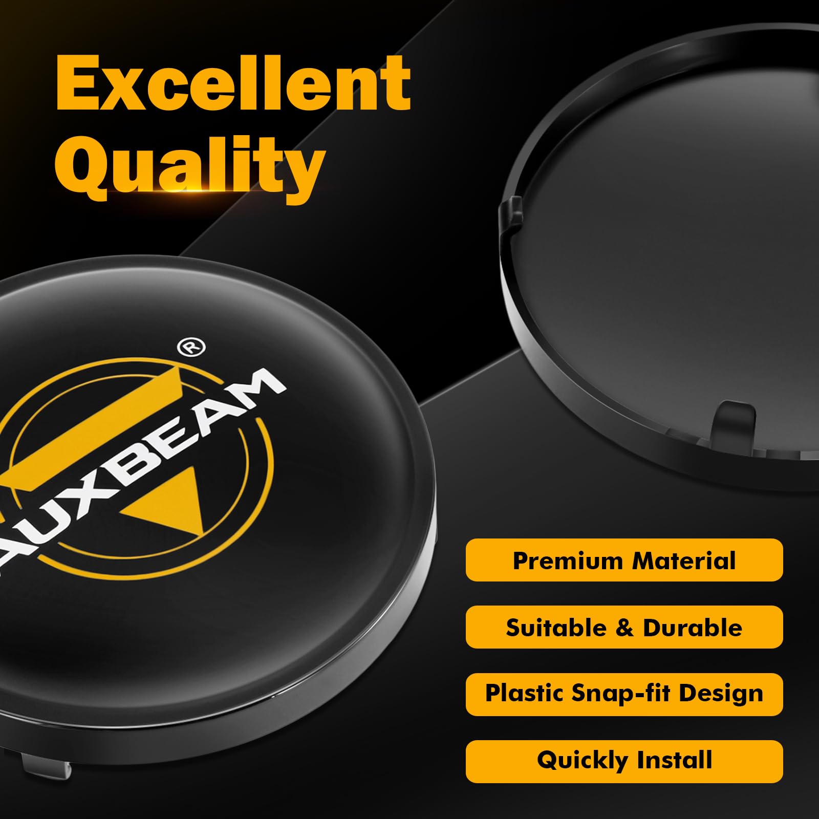 Auxbeam 4 Inch Round Offroad Lights with Black Covers Combo Kit, 72W 7200LM Spot Beam Design LED Pods Driving Fog Light with DT Wiring Harness for Truck, Jeep, Pickup, ATV, UTV, Pack of 4 - Image 4