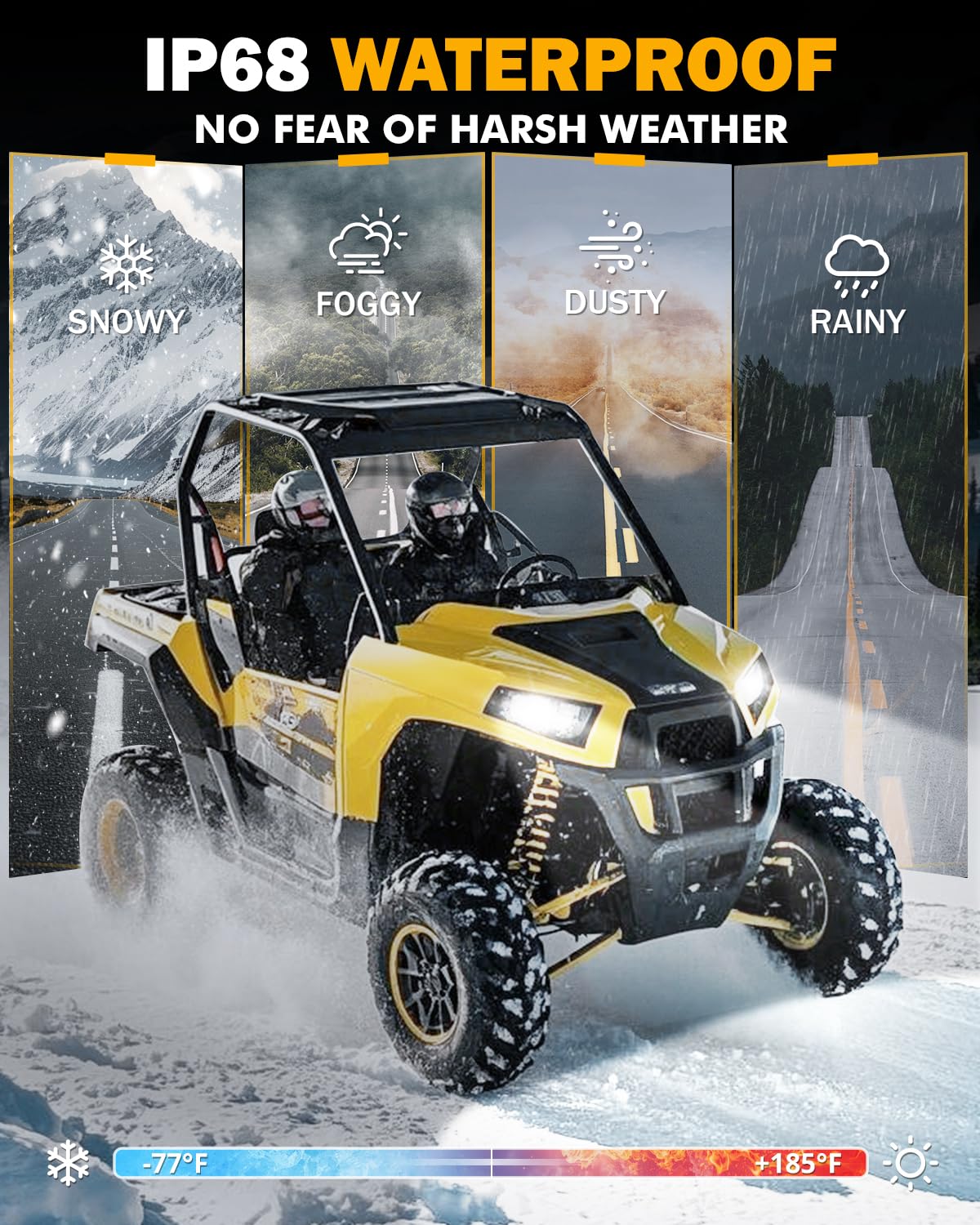 Auxbeam 9005 and H11 Fog Light, 40000LM Offroad Light or Fog Light - Image 6