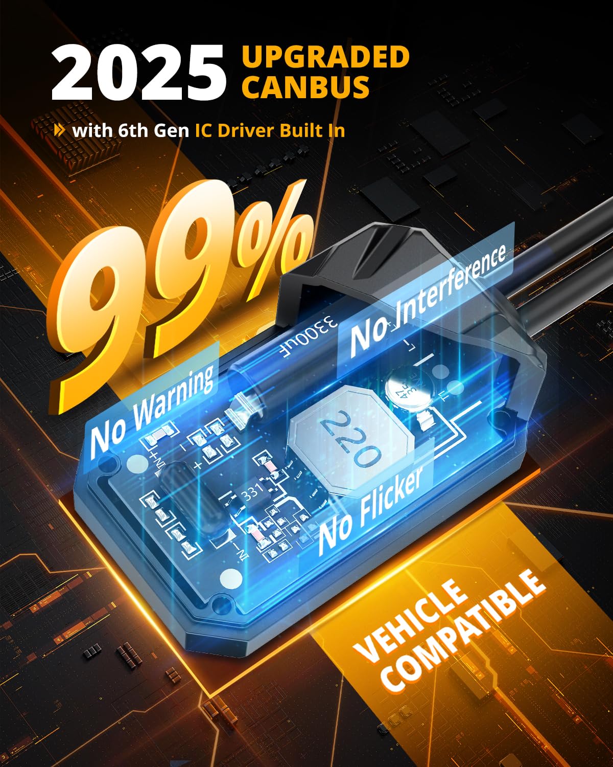 Auxbeam 9006 HB3 Fog Light, F22 Series 9006 Powersports, 6500K 110W 24000LM 700% Brighter 9006 Light For UTV ATV Offroad Vehicles - Image 4