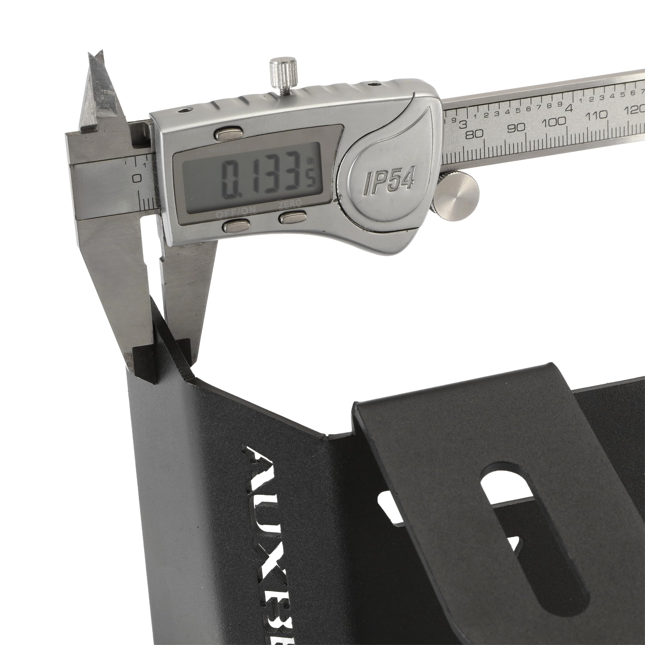 Auxbeam Dual A-Pillar LED Pod Mounting Brackets 2PCS for Jeep Wrangler JK 2007-2017, Adjustable for 2-5 Inch Offroad Lights, Lower Windshield Dual Auxiliary Light Brackets, Black Powder Coated Steel - Image 3