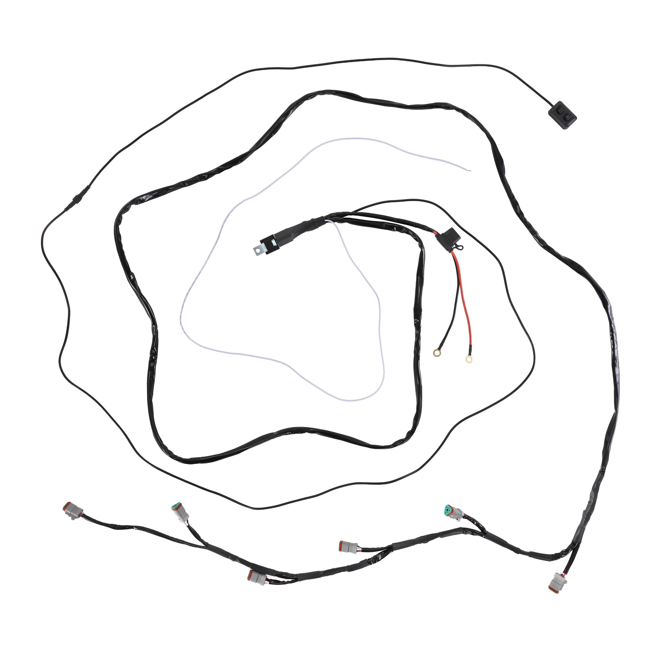 Auxbeam RGB Series Only 6-Lead Wiring Harness Kit 12V with 40A Fuse & Relay 3-PIN DT Plug - Image 6