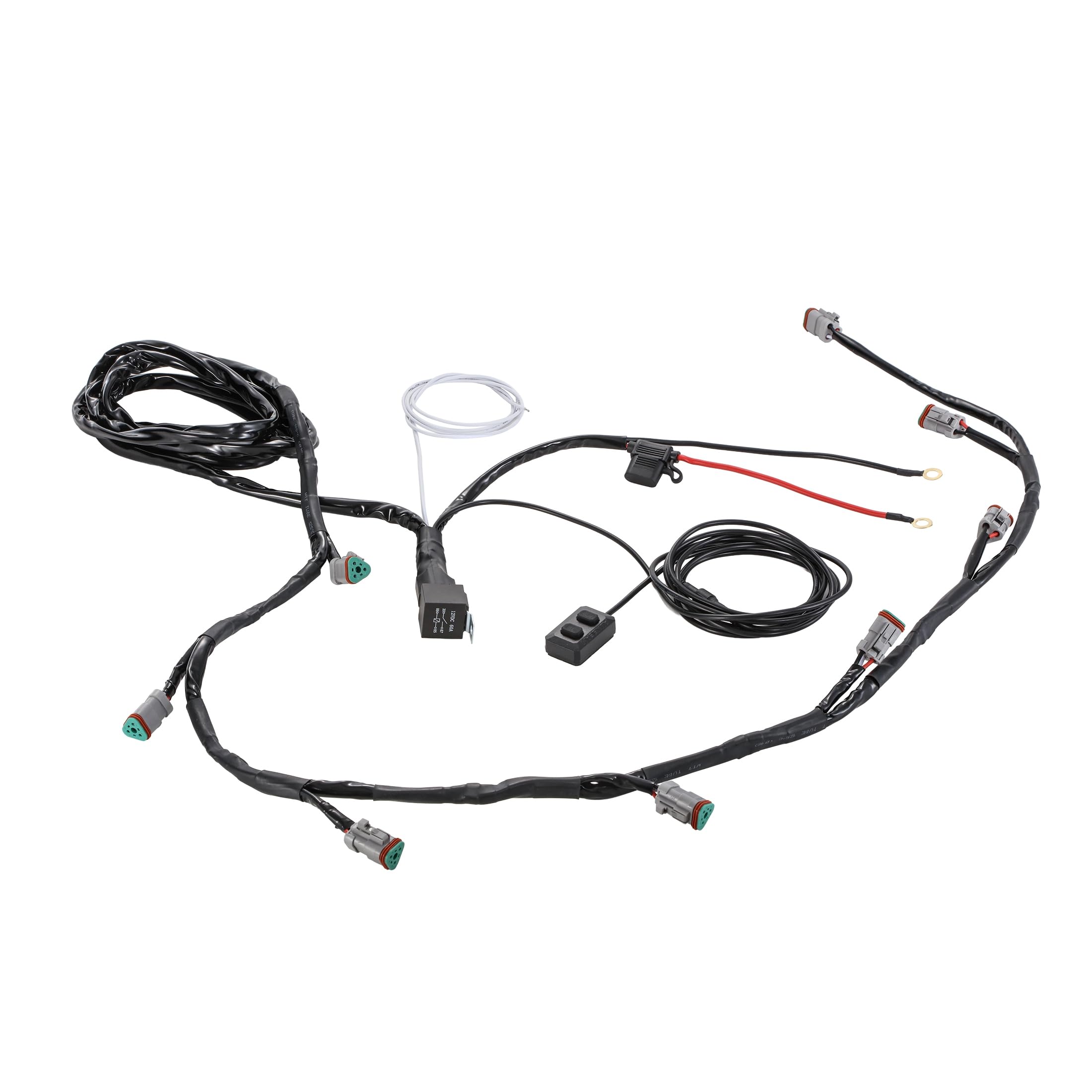 Auxbeam RGB Series Only 8-Lead Wiring Harness Kit 12V with 40A Fuse & Relay 3-PIN DT Plug - Image 6