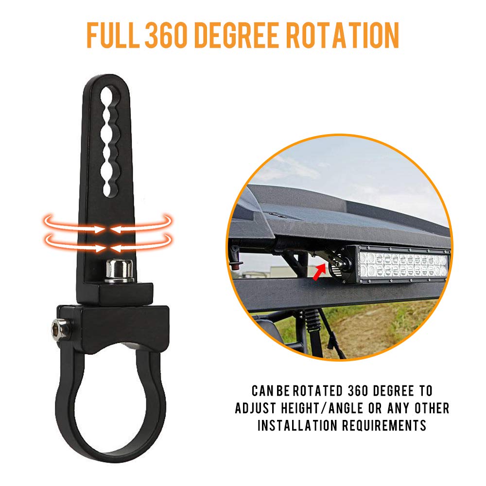 Mounting Kit (2pcs) for 1.75 Inch Light Bar: Bull Bar & Roll Cage Clamps by Auxbeam - Image 3