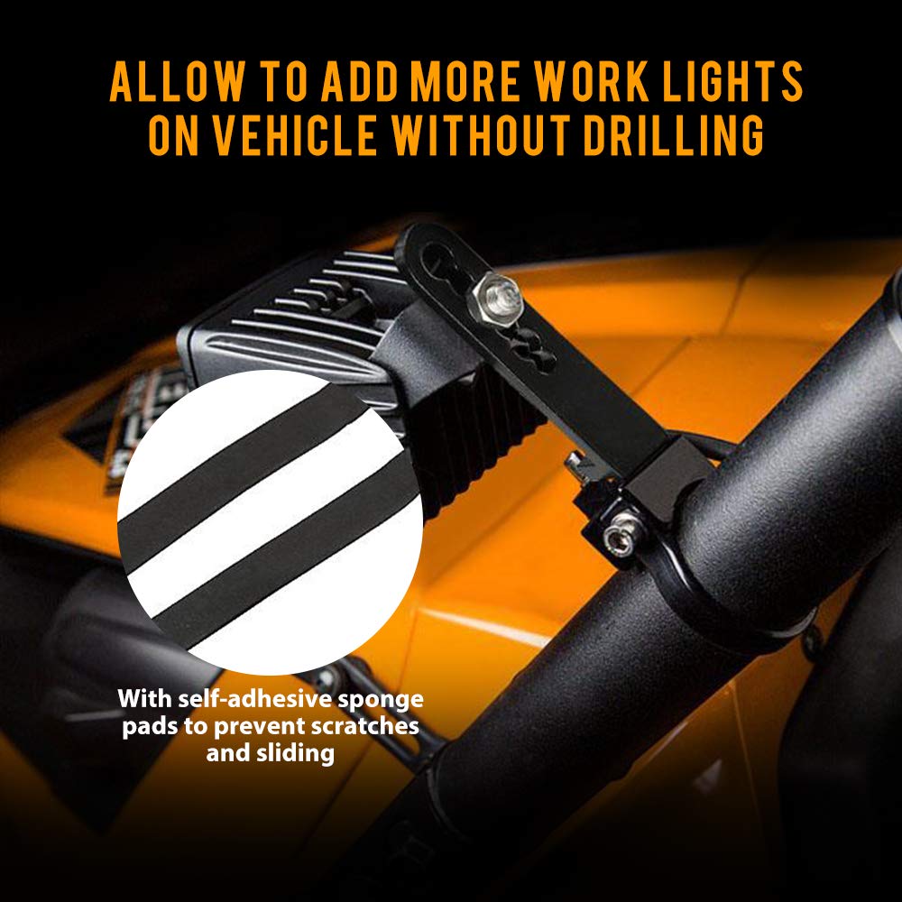 Mounting Kit (2pcs) for 1.75 Inch Light Bar: Bull Bar & Roll Cage Clamps by Auxbeam - Image 5