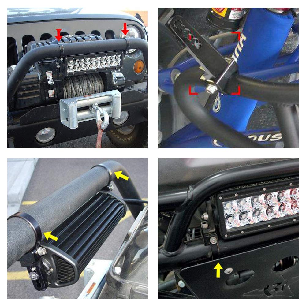 Mounting Kit (2pcs) for 1.75 Inch Light Bar: Bull Bar & Roll Cage Clamps by Auxbeam - Image 7